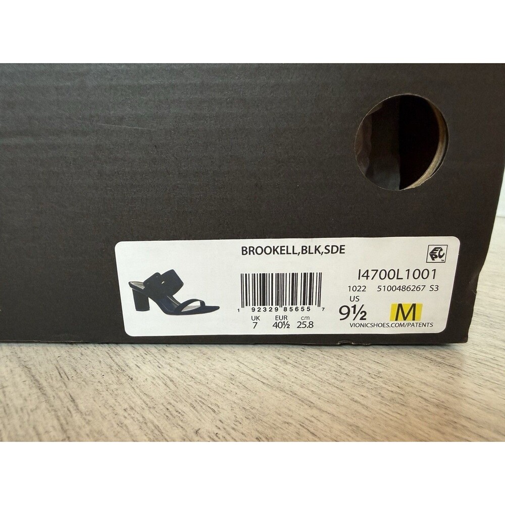 Vionic Brookell Slide Sandals Black Suede Comfort Arch Support Women's 9.5 M - Picture 8 of 8